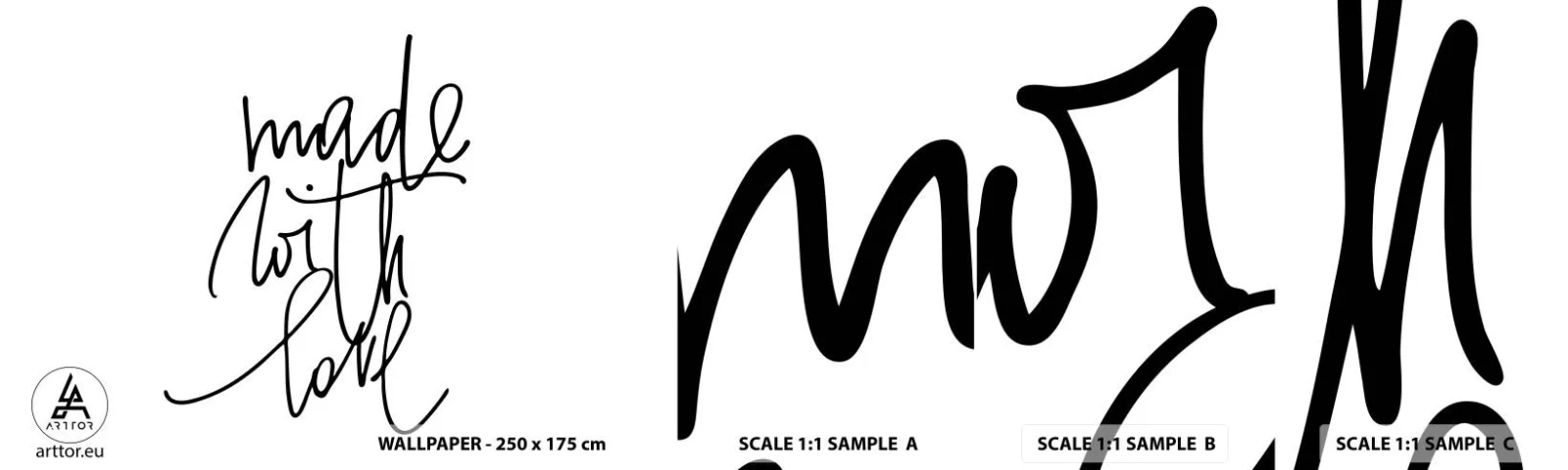 Provbit av självhäftande fototapet Deluxe Sticker - Bästa märket - Typografi, Bekräftelse, Maxim - 100x30 cm