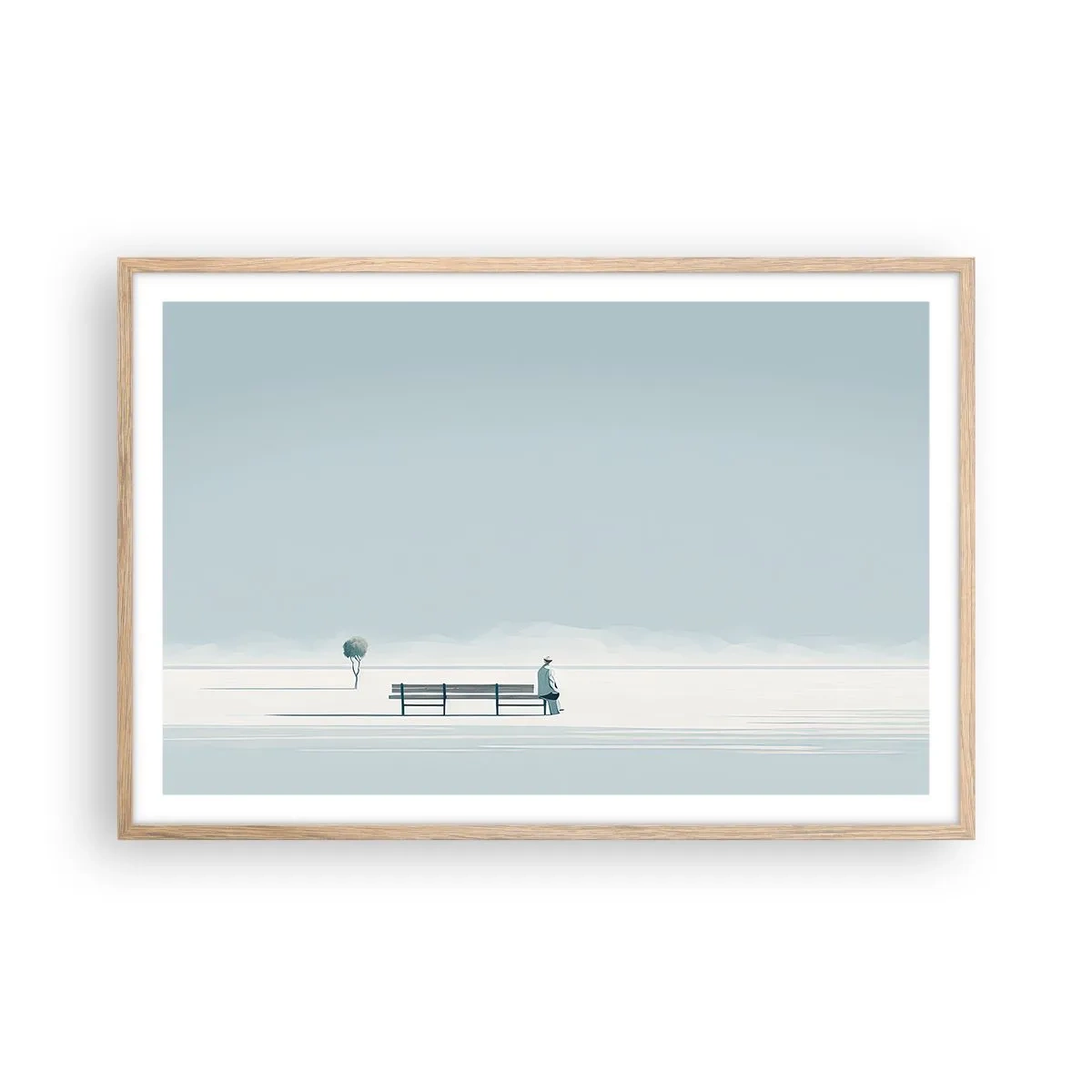 Affisch i ram av ljusek - Ja, jag väntar. - 91x61 cm