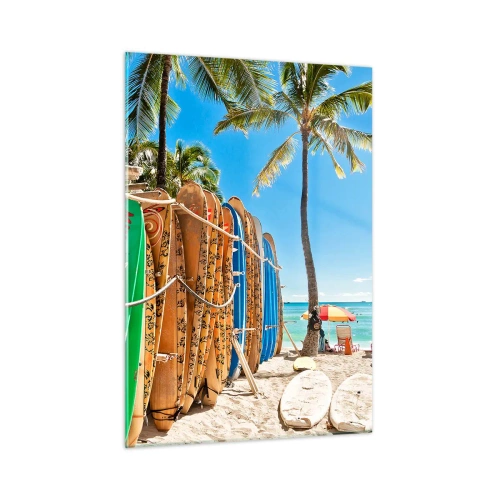 Glastavla - Bild på glas - Solig lek - 50x70 cm