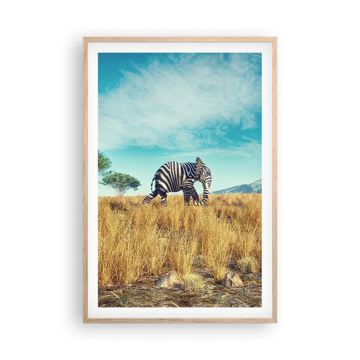 Affisch i ram av ljusek - Grått är ute - 61x91 cm