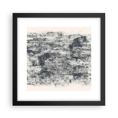 Affisch i svart ram - Dimmig komposition - 30x30 cm