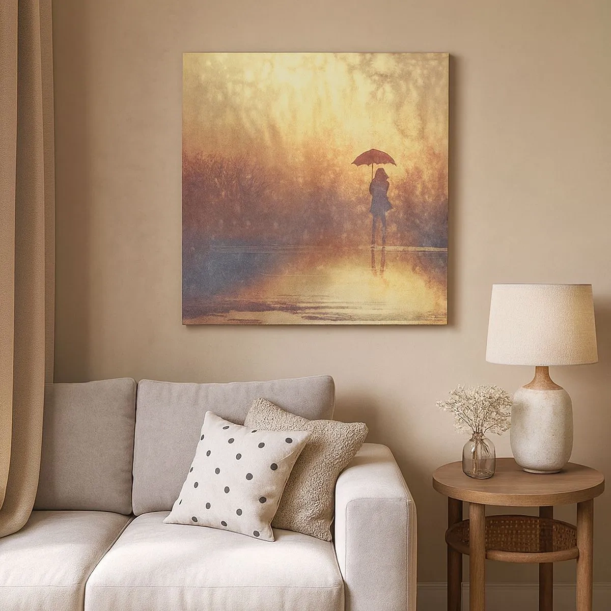 Canvastavla - Bild på duk - Jag känner att någon tittar på mig - 30x30 cm