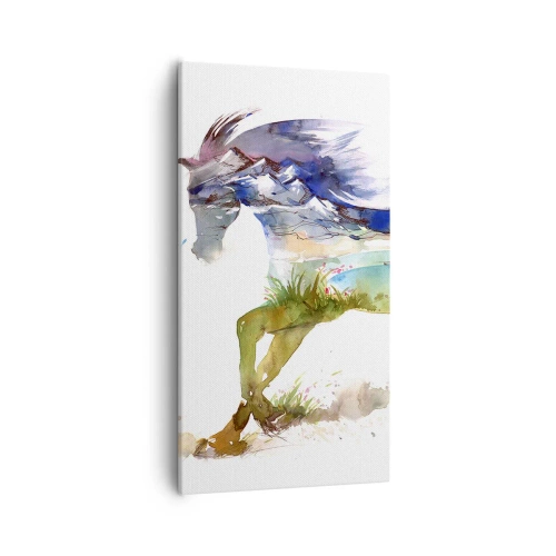 Canvastavla - Bild på duk - Från ängen till himlen - 55x100 cm