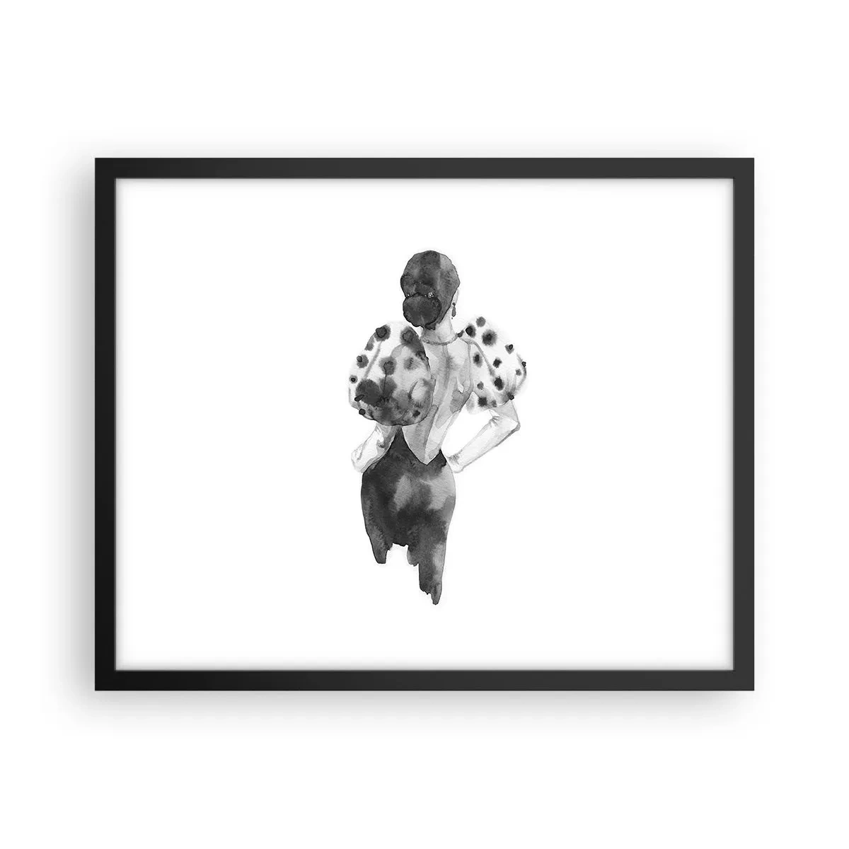 Affisch i svart ram - Hon passerade nära mig - 50x40 cm