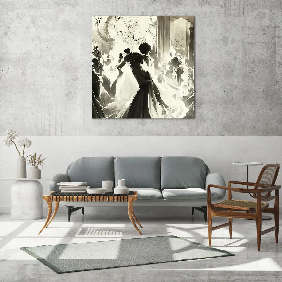 Glastavla - Bild på glas - Stor maskerad - 60x60 cm