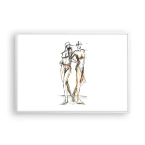 Affisch i vit ram - Charmens studie - 100x70 cm
