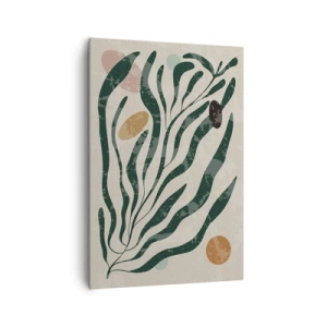 Canvastavla - Bild på duk - Bland de gröna - 70x100 cm