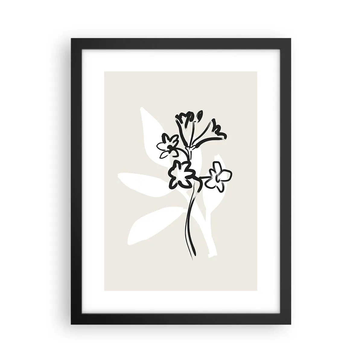 Affisch i svart ram - Skiss till ett herbarium - 30x40 cm