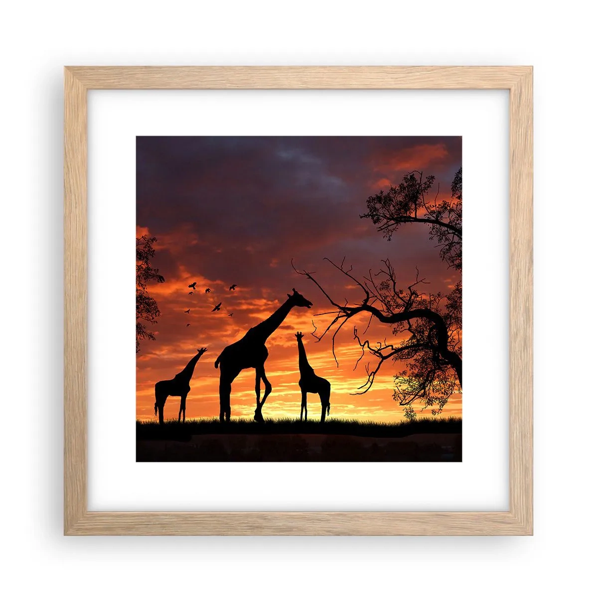 Affisch i ram av ljusek - Liten middag med de närmaste - 30x30 cm