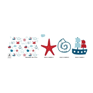 Fototapet Prov Standard Eco - Marin saga - segling, Nautisk, Ankare - 100x30 cm