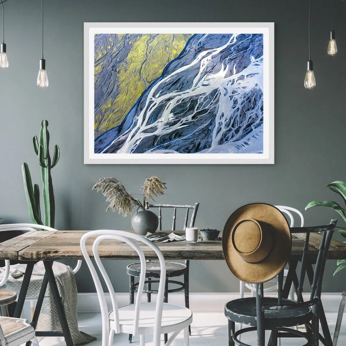 Affisch i vit ram - Naturens grottmålningar - 40x30 cm