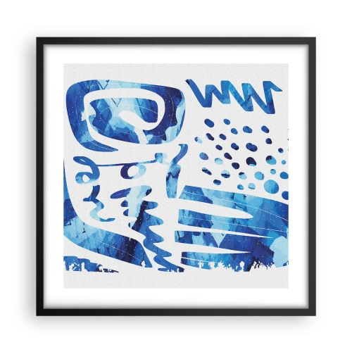 Affisch i svart ram - Tillbaka till rötterna - 50x50 cm