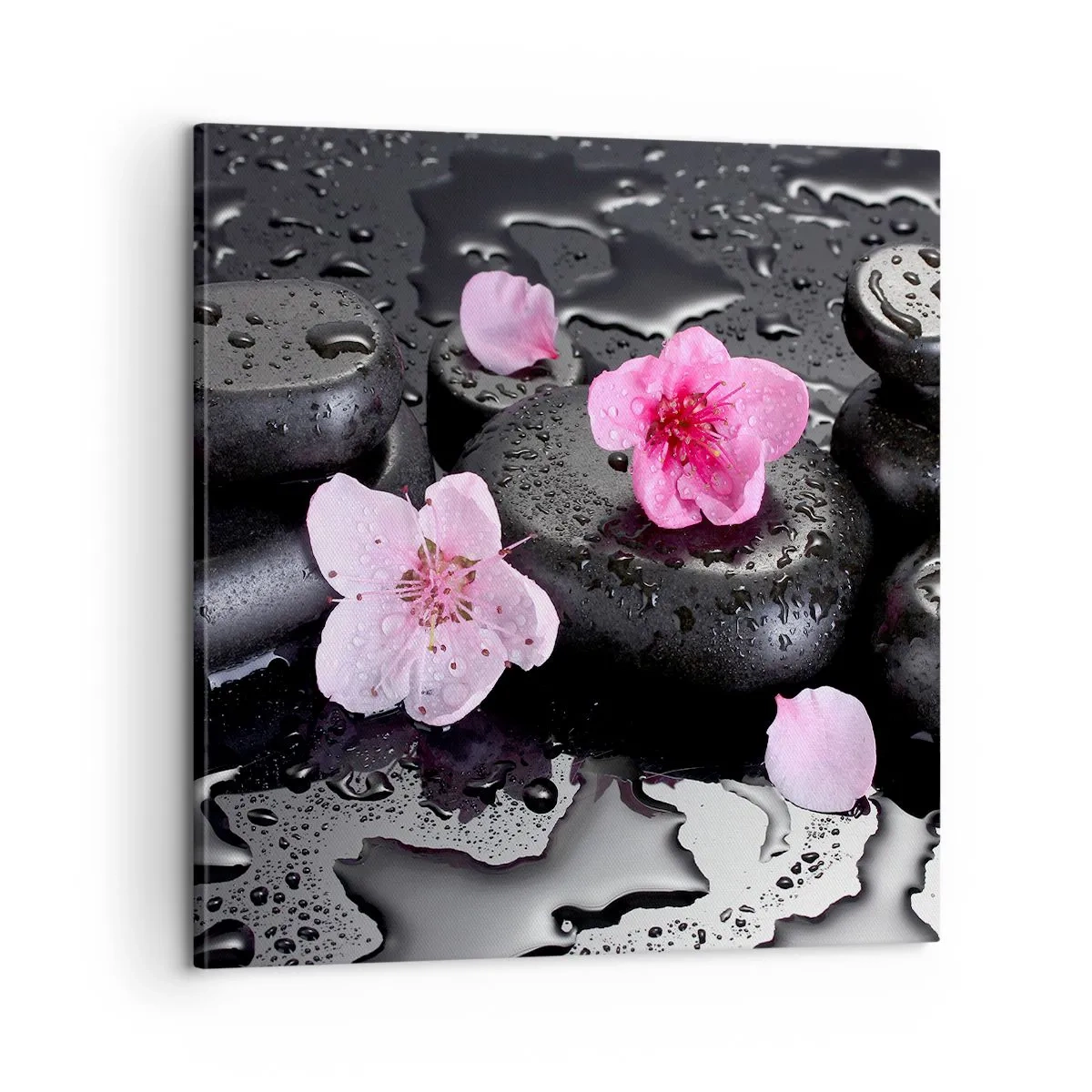 Canvastavla - Bild på duk - Så faller en sten från hjärtat - 60x60 cm