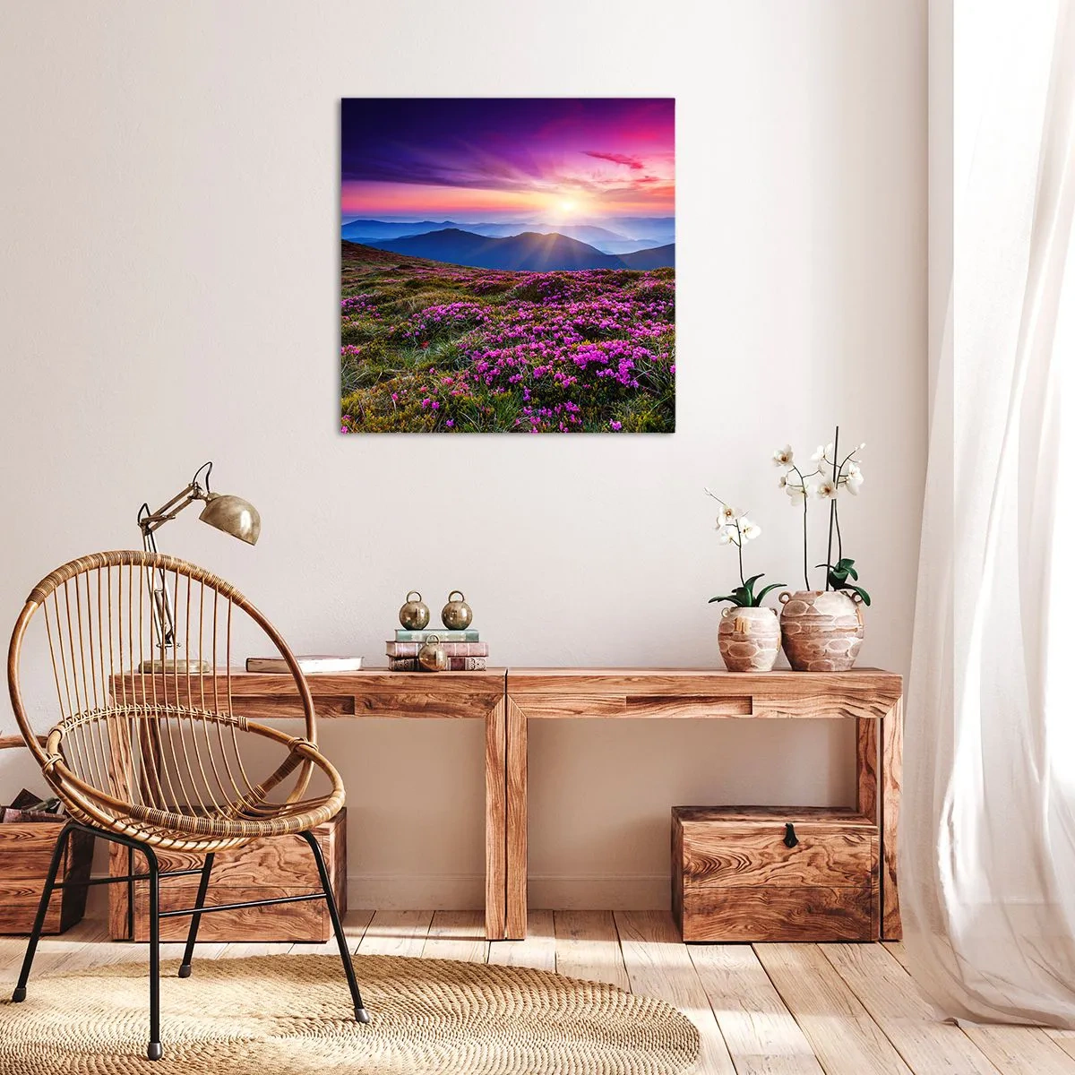 Canvastavla - Bild på duk - Doftande örter - 30x30 cm