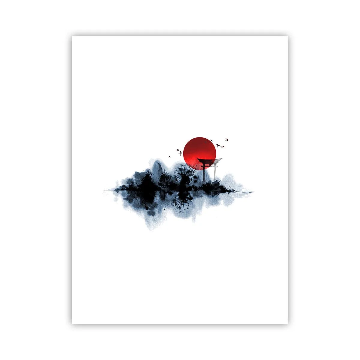 Affisch - Japansk utsikt - 30x40 cm