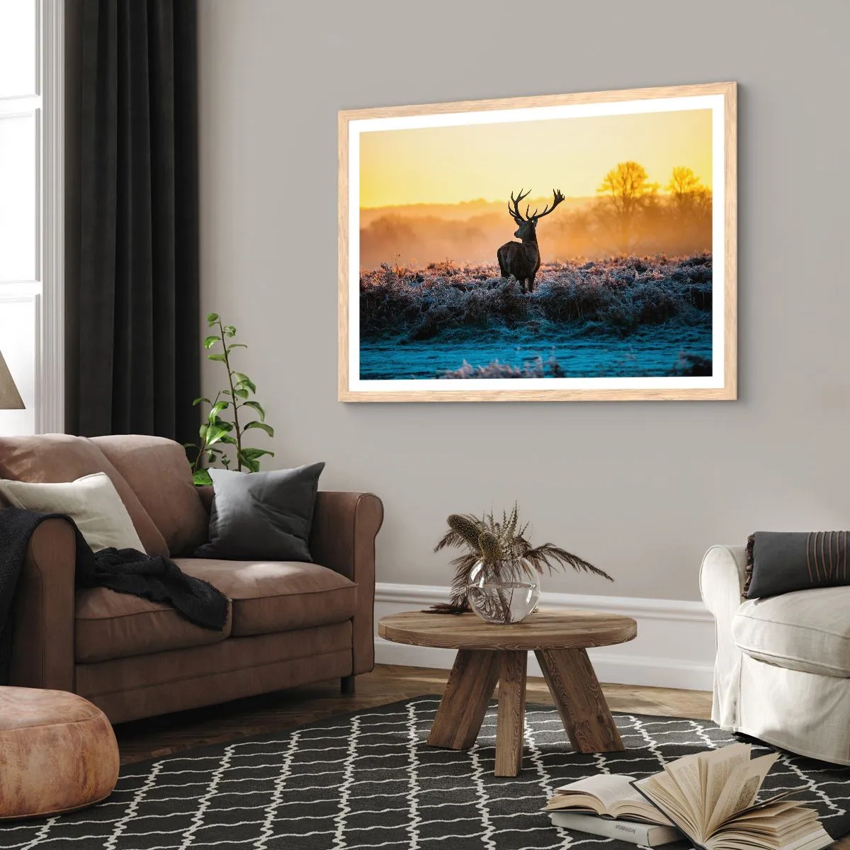 Affisch i ram av ljusek - Krönt på sin mark - 50x40 cm