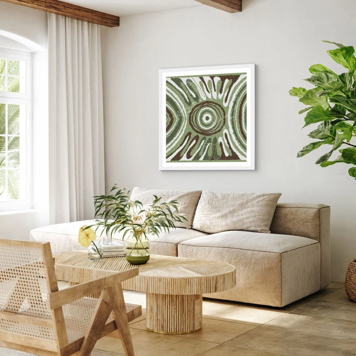 Affisch i vit ram - Explosion av känslor - 40x40 cm