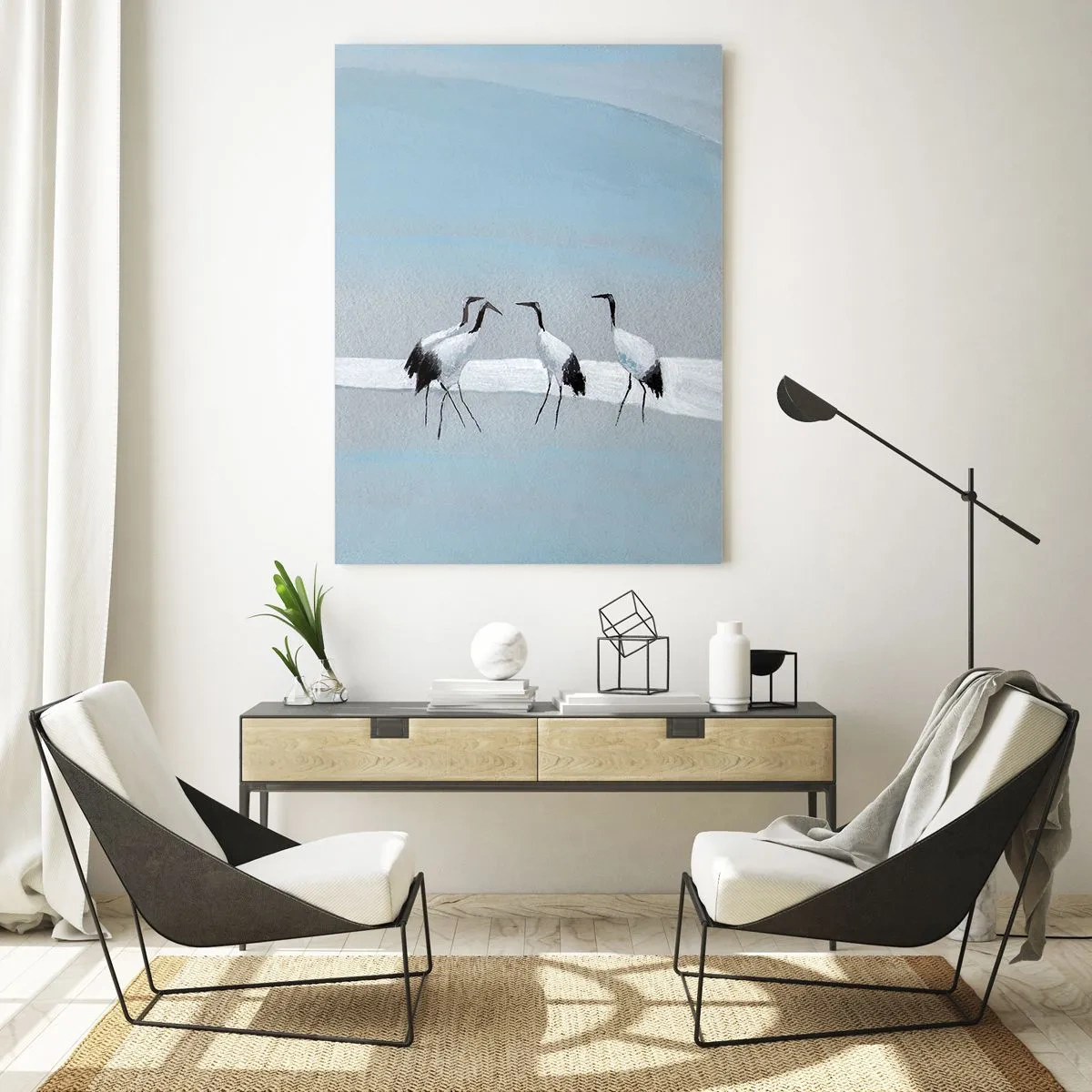 Glastavla - Bild på glas - Efter en het dag - 50x70 cm