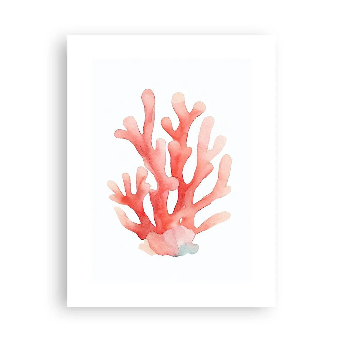 Affisch - Korallfärgad korall - 30x40 cm