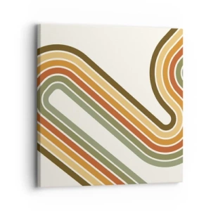 Canvastavla - Bild på duk - Zig-zack mot målet - 30x30 cm