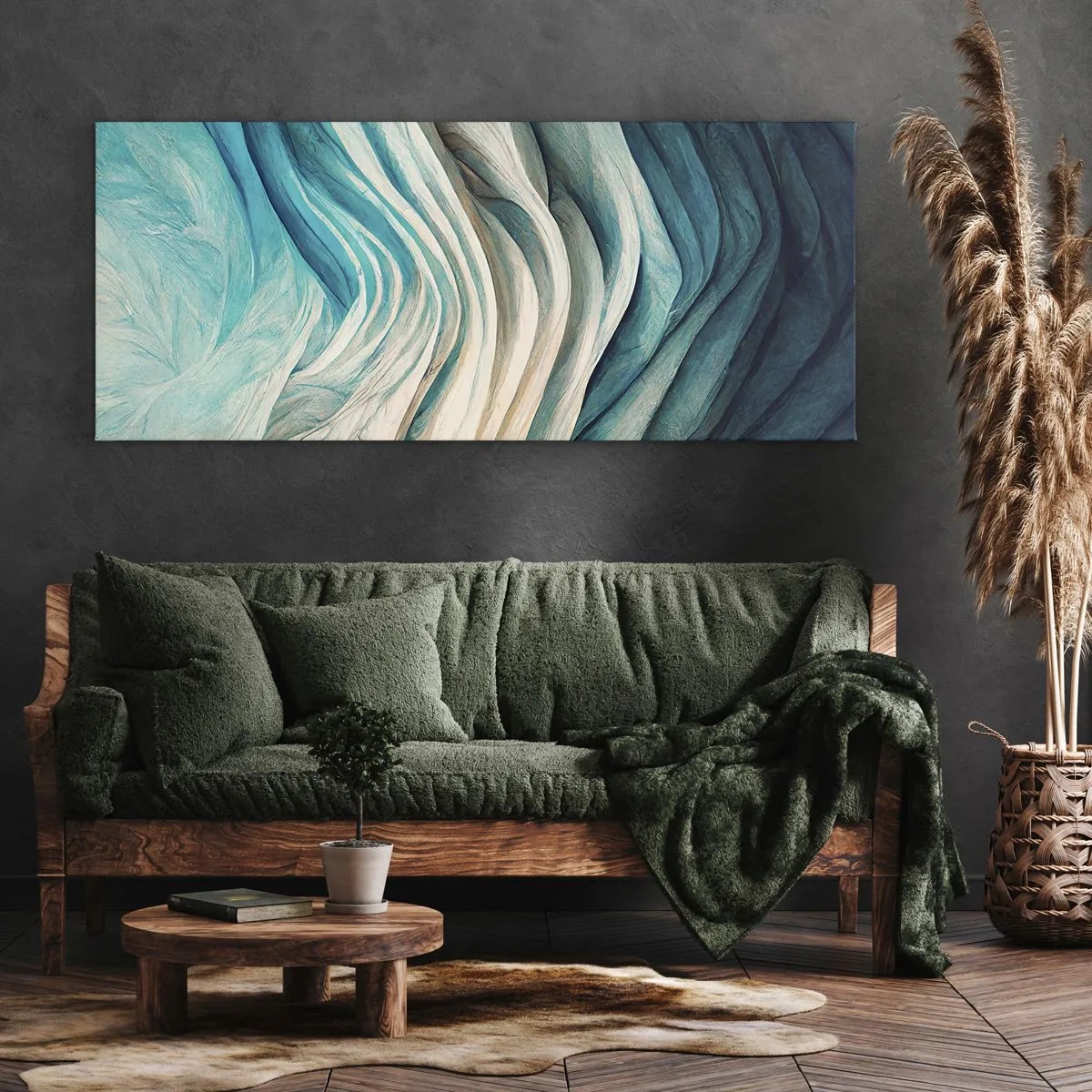 Canvastavla - Bild på duk - Blå omättlighet - 120x50 cm