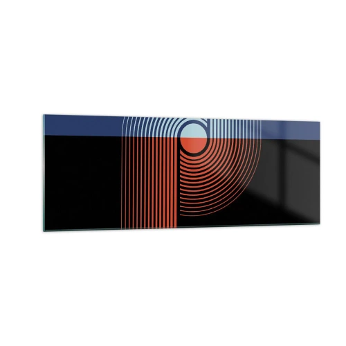 Glastavla - Bild på glas - I en geometrisk kläm - 140x50 cm