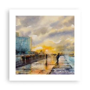 Affisch - Livet på stranden - 40x40 cm
