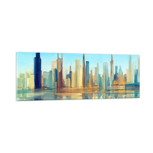 Glastavla - Bild på glas - Solig metropol - 90x30 cm