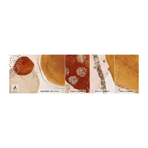 Provbit av självhäftande fototapet Deluxe Sticker - Rundhet och rörelse - Abstraktion, Bit, Modernt mönster - 100x30 cm