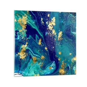 Glastavla - Bild på glas - Solflingor  - 40x40 cm