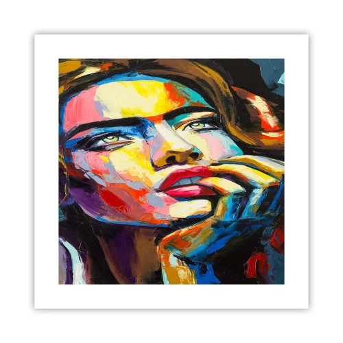 Affisch - Drömmar seglar i himlen som fåglar - 40x40 cm