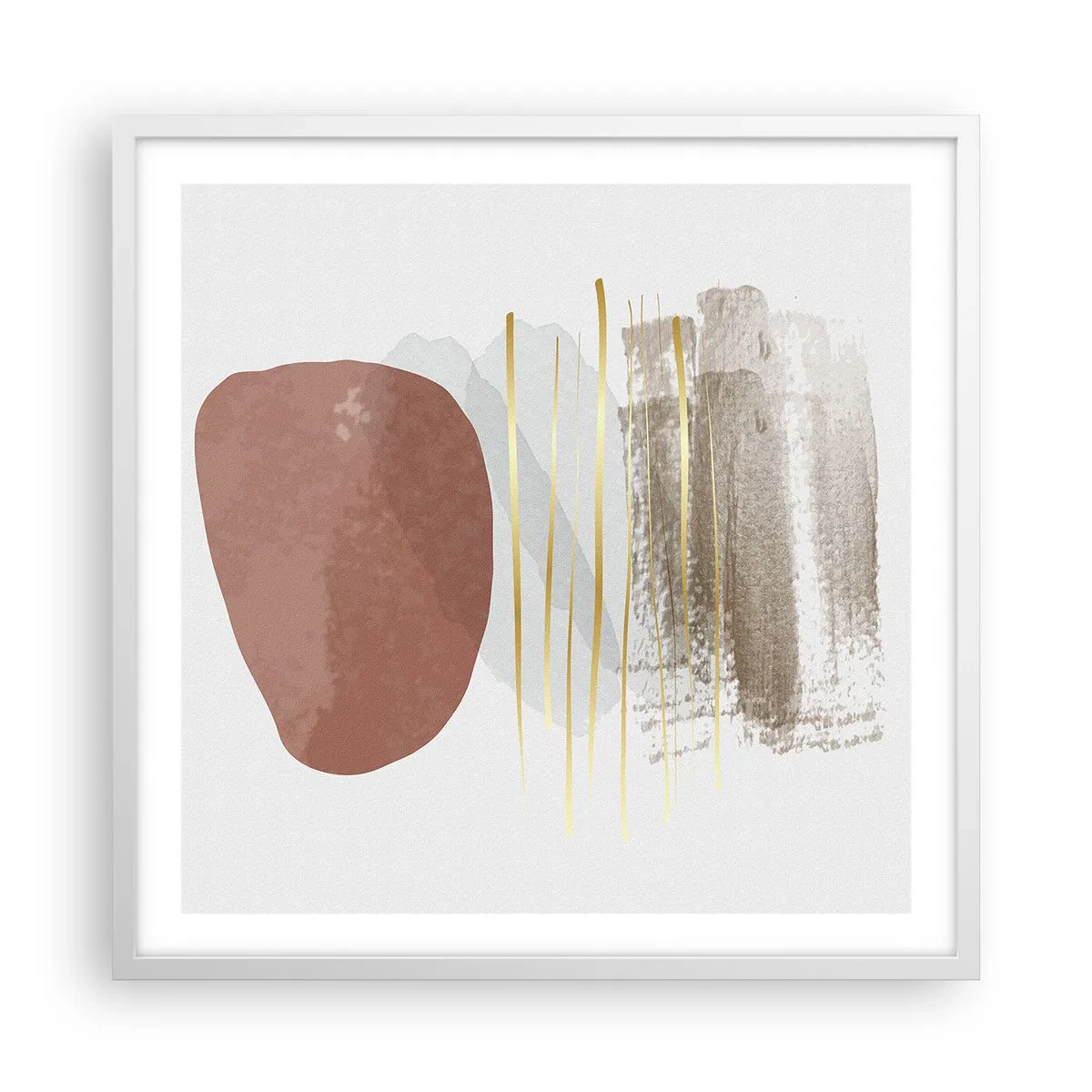 Affisch i vit ram - Abstrakt pelargång - 60x60 cm