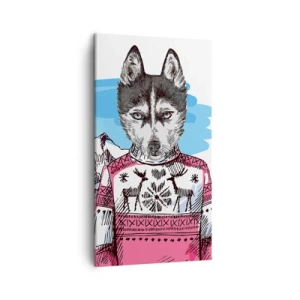 Canvastavla - Bild på duk - Varg i fårskinn - 45x80 cm