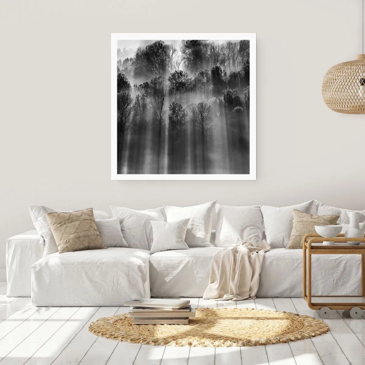 Affisch - I ljusstrålar - 50x50 cm