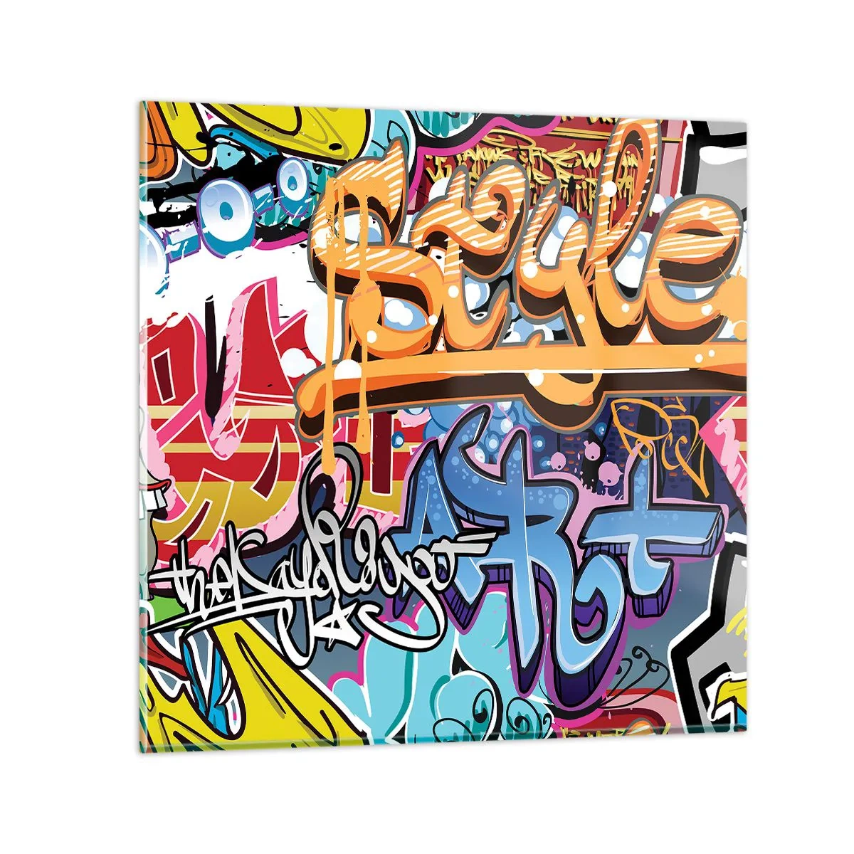 Glastavla - Bild på glas - Muralmålning... - 70x70 cm