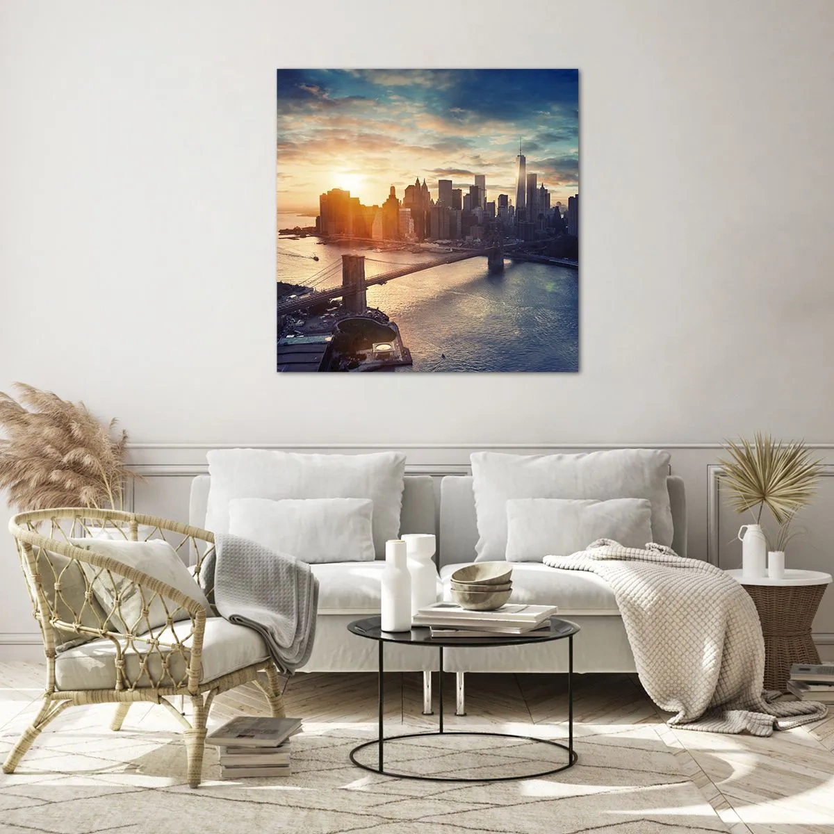 Glastavla - Bild på glas - Västkulturens monument - 70x70 cm