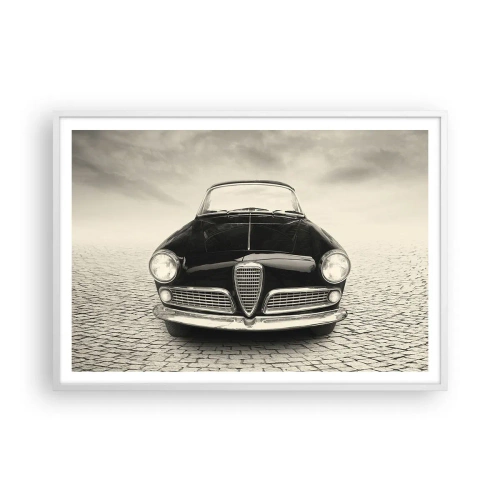 Affisch i vit ram - Hur kan man inte älska mig? - 100x70 cm