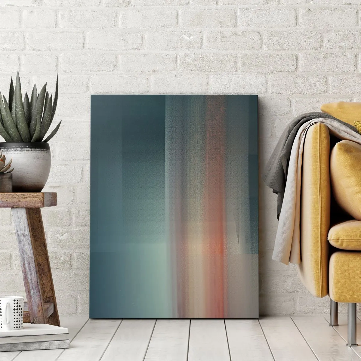 Canvastavla - Bild på duk - Abstraktion: ljusvågor - 50x70 cm