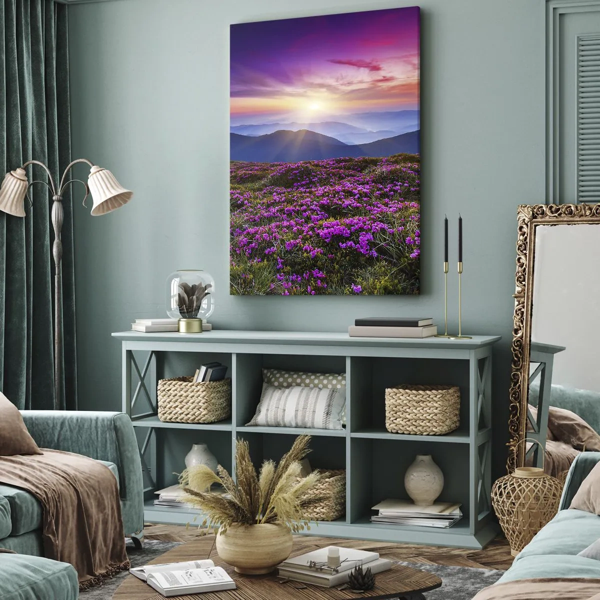Canvastavla - Bild på duk - Doftande örter - 50x70 cm