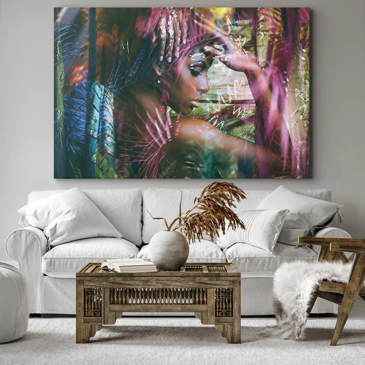 Canvastavla - Bild på duk - Moder Naturen i djungeln - 120x80 cm