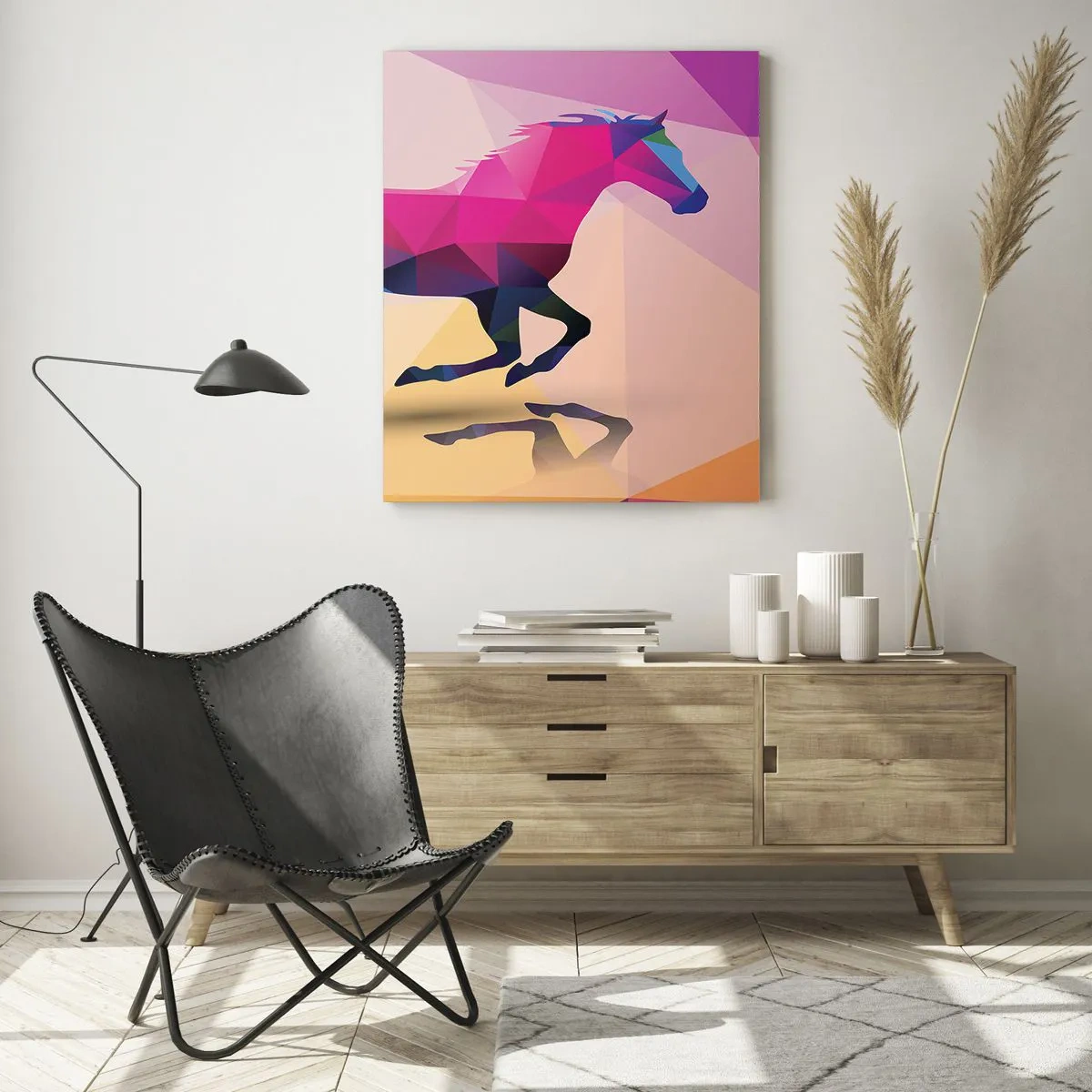 Glastavla - Bild på glas - Kubismen lever - 50x70 cm
