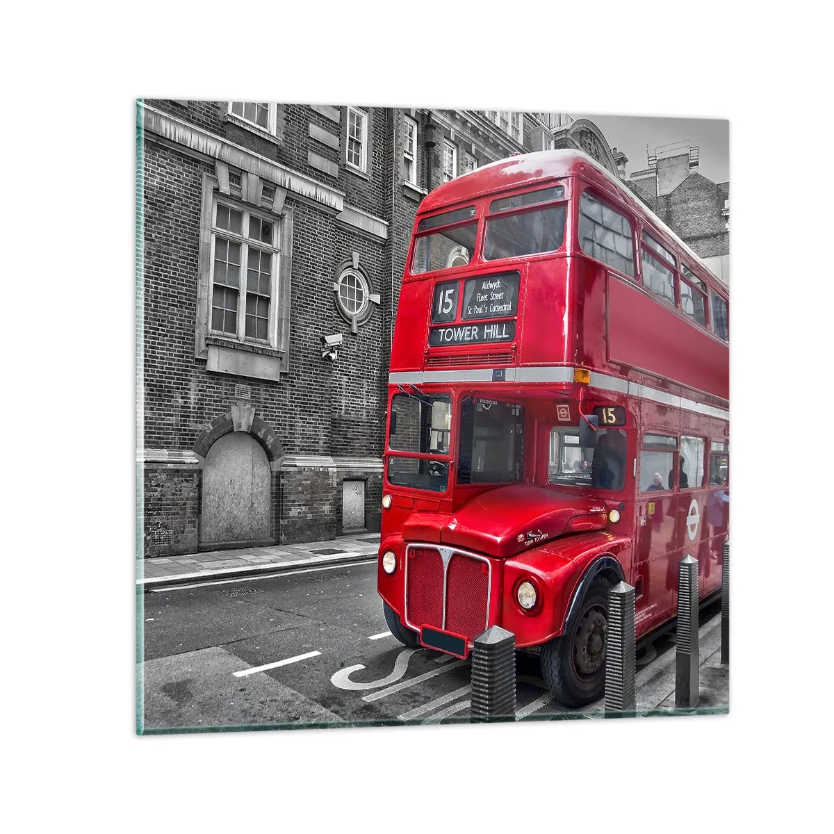 Glastavla - Bild på glas - Alltid samma - 50x50 cm