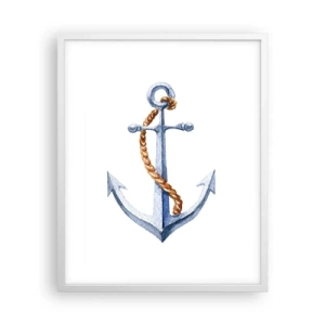 Affisch i vit ram - Heja äventyret! - 40x50 cm