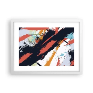 Affisch i vit ram - Dynamisk komposition - 40x30 cm
