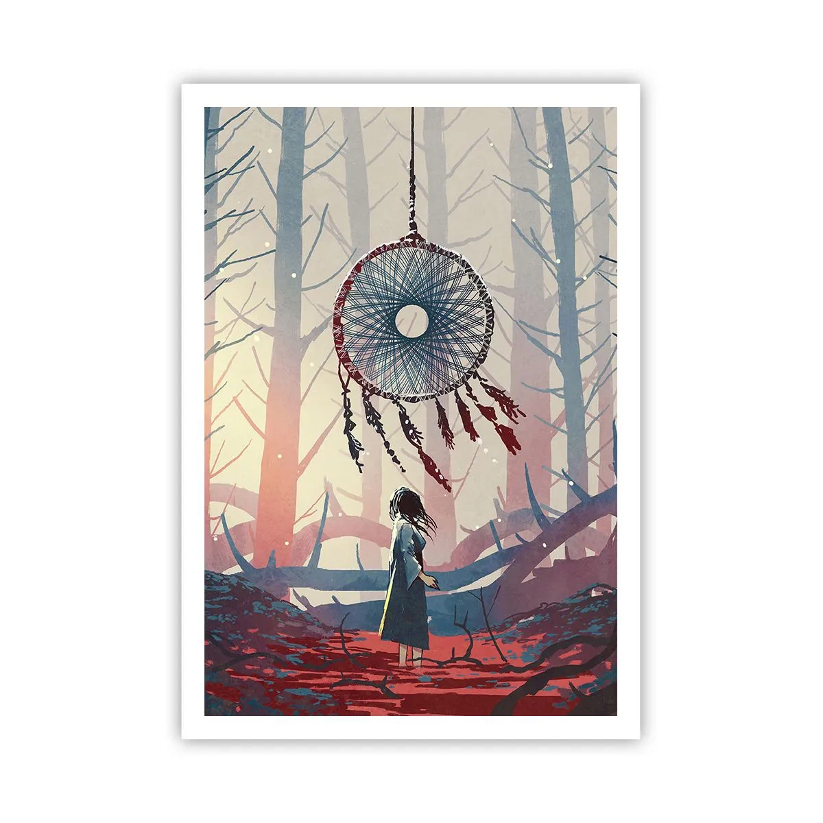 Affisch - Hemlighetsfull ritual av lyckan - 70x100 cm