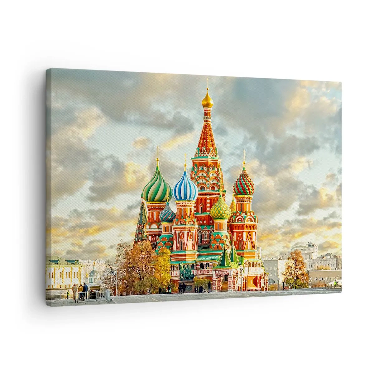 Canvastavla - Bild på duk - En färgglad katedral med karakteristiska kupoler - 70x50cm - Även Disney skulle inte komma på det - Modern väggdekoration för vardagsrum och sovrum ARTTOR