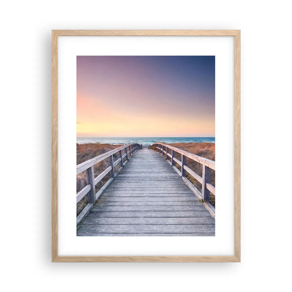 Affisch i ram av ljusek - Kvällssken i Östersjön - 40x50 cm