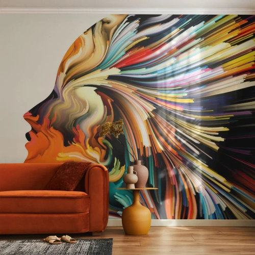 Fototapet Standard Eco - Fantasin exploderar - Abstraktion, Kvinna, Grafik - 250x175 cm