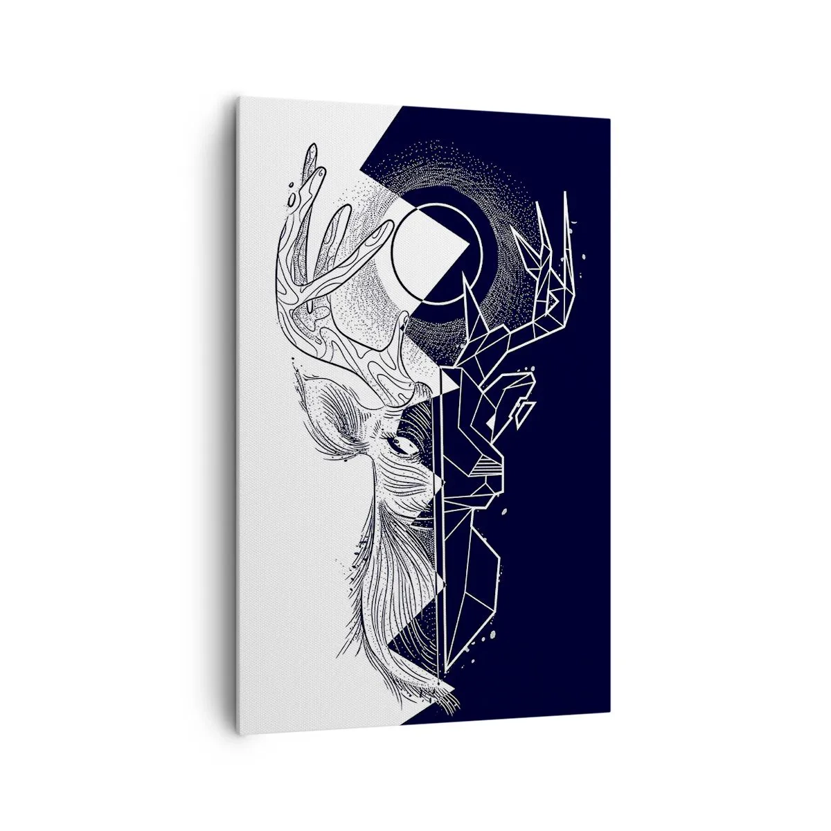 Canvastavla - Bild på duk - Motsatsernas kamp och gemenskap - 80x120 cm