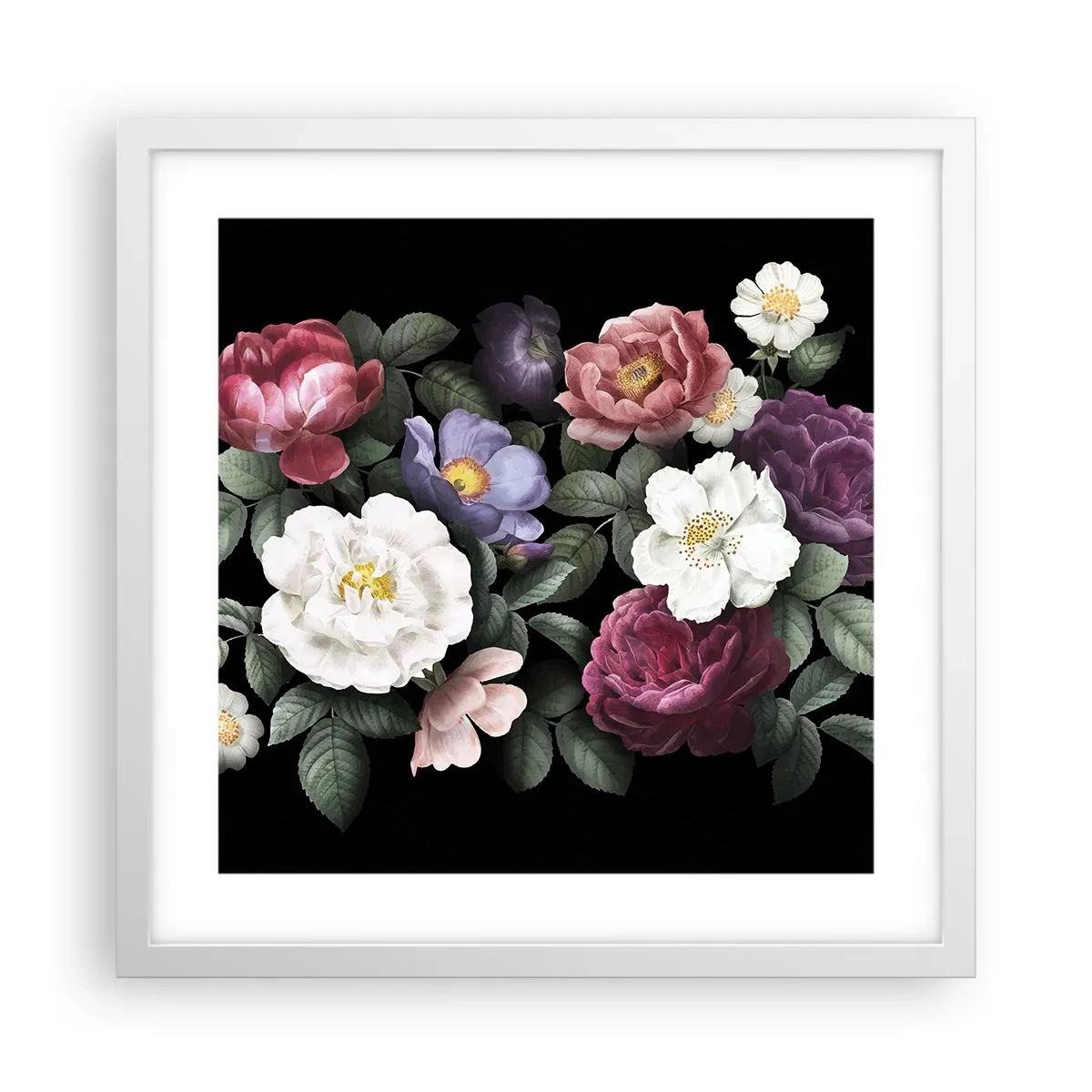 Affisch i vit ram - Från en engelsk trädgård - 40x40 cm